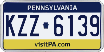 PA license plate KZZ6139