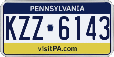 PA license plate KZZ6143