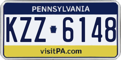 PA license plate KZZ6148