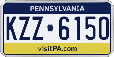 PA license plate KZZ6150