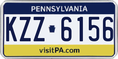 PA license plate KZZ6156