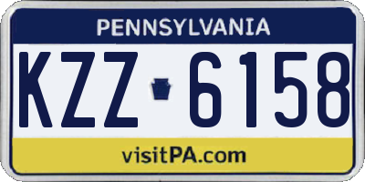 PA license plate KZZ6158