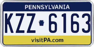 PA license plate KZZ6163