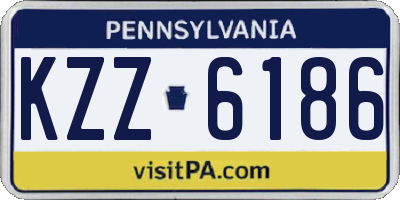 PA license plate KZZ6186