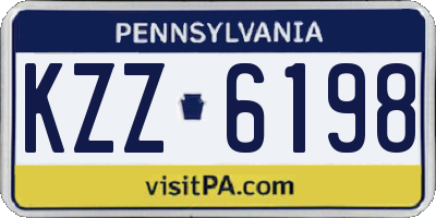 PA license plate KZZ6198