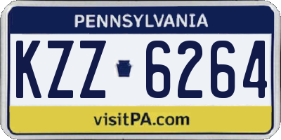 PA license plate KZZ6264