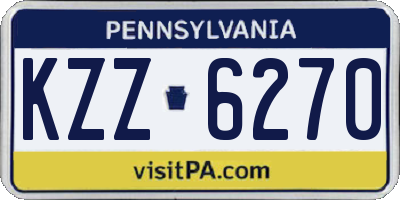 PA license plate KZZ6270
