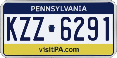 PA license plate KZZ6291