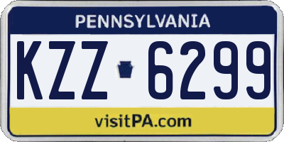 PA license plate KZZ6299
