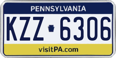 PA license plate KZZ6306