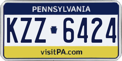 PA license plate KZZ6424