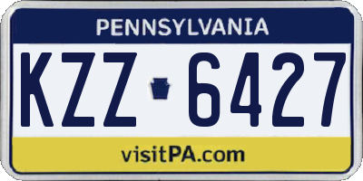PA license plate KZZ6427
