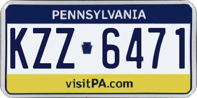 PA license plate KZZ6471