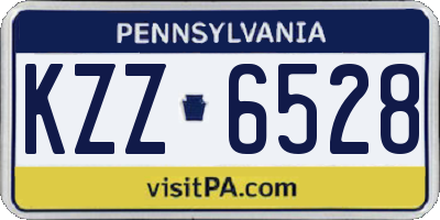 PA license plate KZZ6528