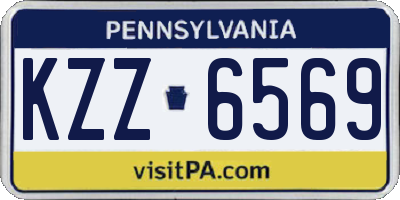 PA license plate KZZ6569