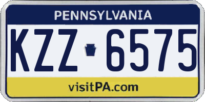 PA license plate KZZ6575
