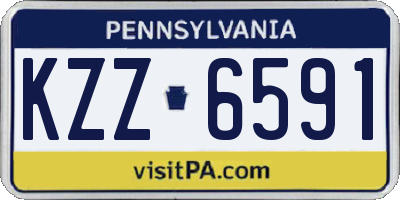 PA license plate KZZ6591