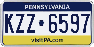 PA license plate KZZ6597