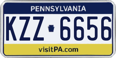 PA license plate KZZ6656