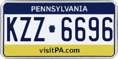 PA license plate KZZ6696