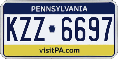 PA license plate KZZ6697