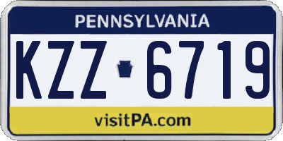PA license plate KZZ6719
