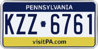 PA license plate KZZ6761