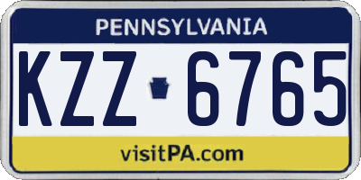 PA license plate KZZ6765