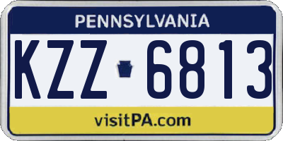 PA license plate KZZ6813