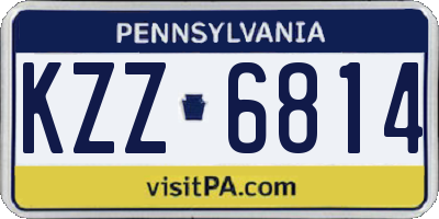 PA license plate KZZ6814