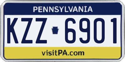 PA license plate KZZ6901