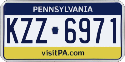 PA license plate KZZ6971