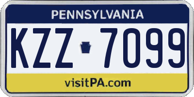 PA license plate KZZ7099