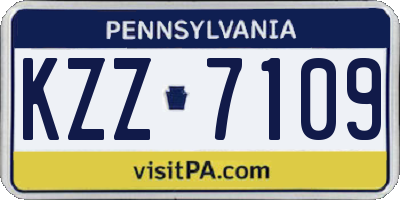 PA license plate KZZ7109