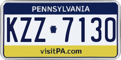 PA license plate KZZ7130