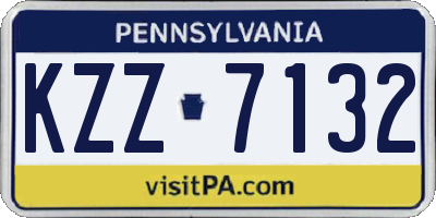 PA license plate KZZ7132