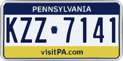 PA license plate KZZ7141