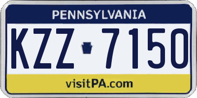 PA license plate KZZ7150