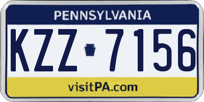 PA license plate KZZ7156