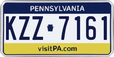 PA license plate KZZ7161
