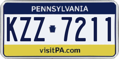PA license plate KZZ7211