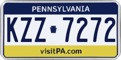 PA license plate KZZ7272