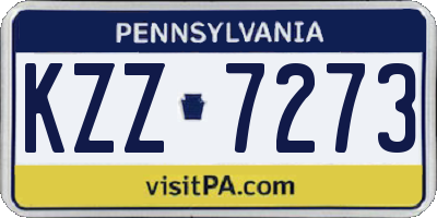 PA license plate KZZ7273