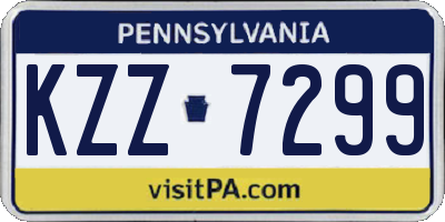 PA license plate KZZ7299