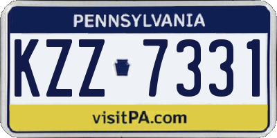 PA license plate KZZ7331