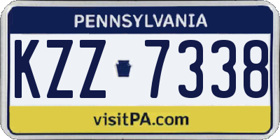 PA license plate KZZ7338