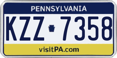 PA license plate KZZ7358