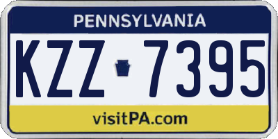 PA license plate KZZ7395