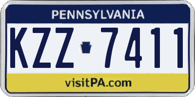 PA license plate KZZ7411