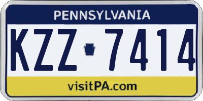 PA license plate KZZ7414
